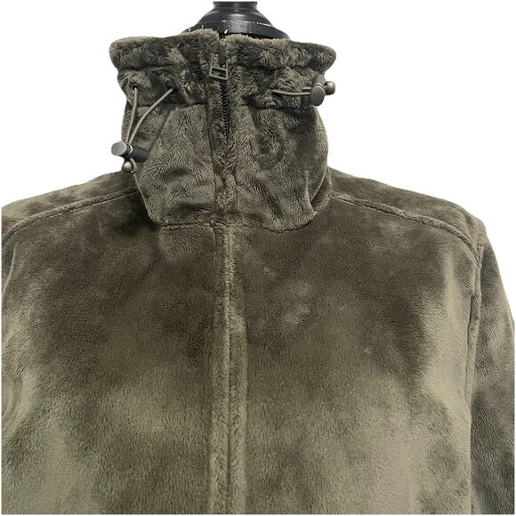 Athleta Minka Plush Fleece Midline Coat Size XL Olive Green Cozy Warm - Picture 3 of 7